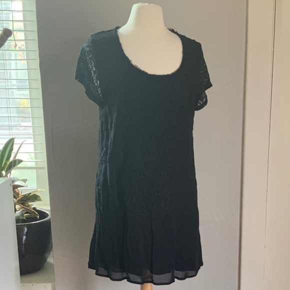 La Rue Black Tunic or Dress, Large - Picture 1 of 9